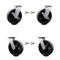 Service Caster 8 Inch Glass Filled Nylon Caster Set with Roller Bearings 4 Swivel Lock 2 Brake SCC-30CS820-GFNR-TLB-BSL-2-BSL-2 - alternate 1